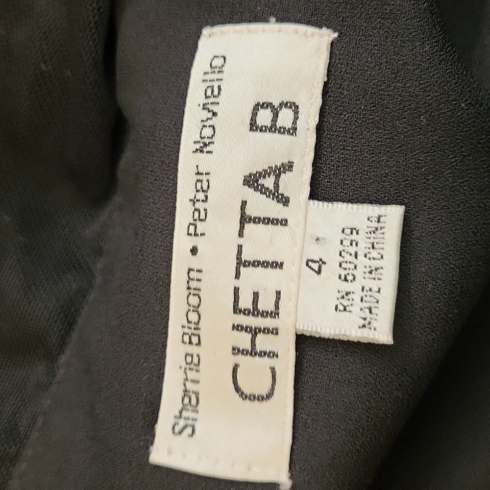 CHETTA B Sherrie Bloom.Peter Noviello  Formal black dress Size 4. - Picture 7 of 7